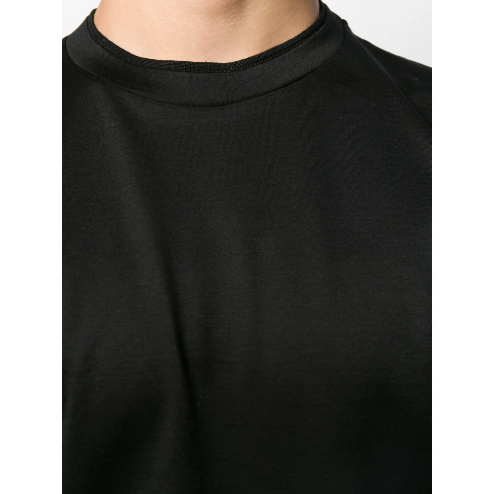Canali Italiaans katoenen T-shirt Ontwerperscode Mj00002T0356 Black Heren