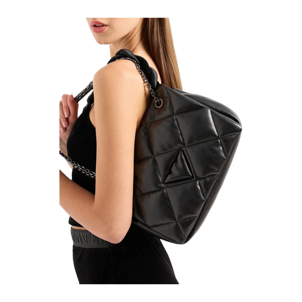 Emporio Armani Schoudertas in zwart Black Dames
