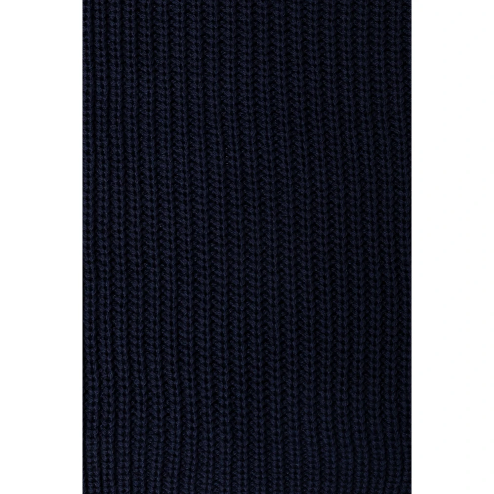 Emporio Armani Wollen sjaal met logo Blue Heren