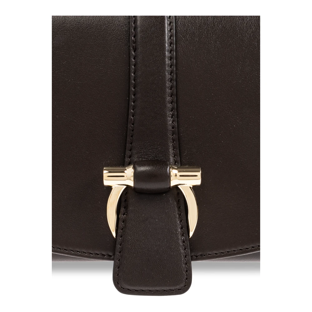 Salvatore Ferragamo Leren schoudertas Brown Dames