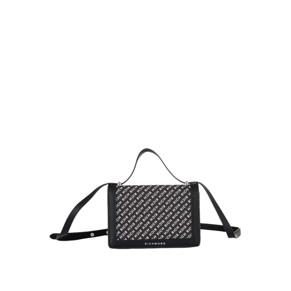 Richmond Elegante zwarte leren schoudertas Black Dames