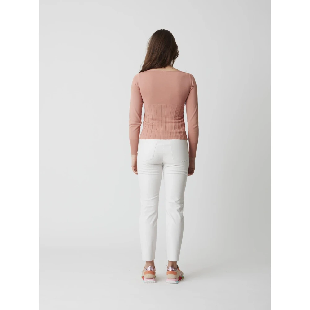 pinko Viscose Beachvolley Shirt Beige Dames
