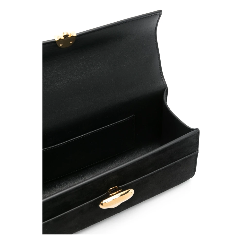 Savette Zwarte Suède Symmetry Pochette Tas Black Dames