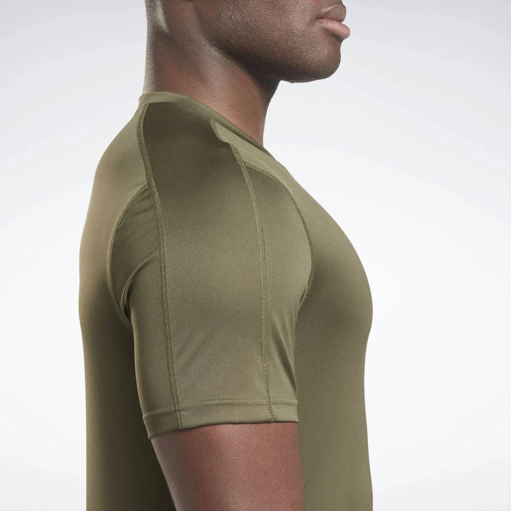 Reebok Technische T-shirt Green Heren
