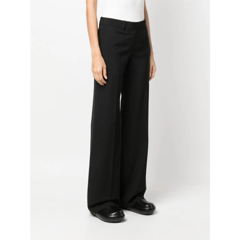 Quira Zwarte Broek met Lage Taille en Rechte Pijp Black Dames