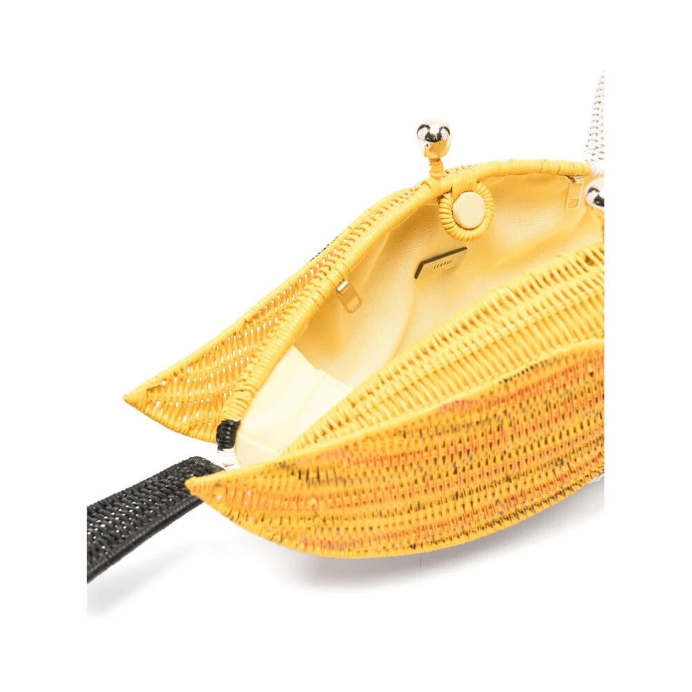 Serpui Zonnebloemgele Schoudertas met Ketting Multicolor Dames
