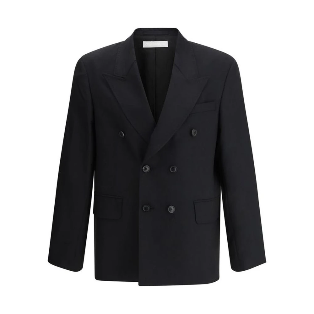 Our Legacy Moderne double-breasted blazer met revers Black Heren