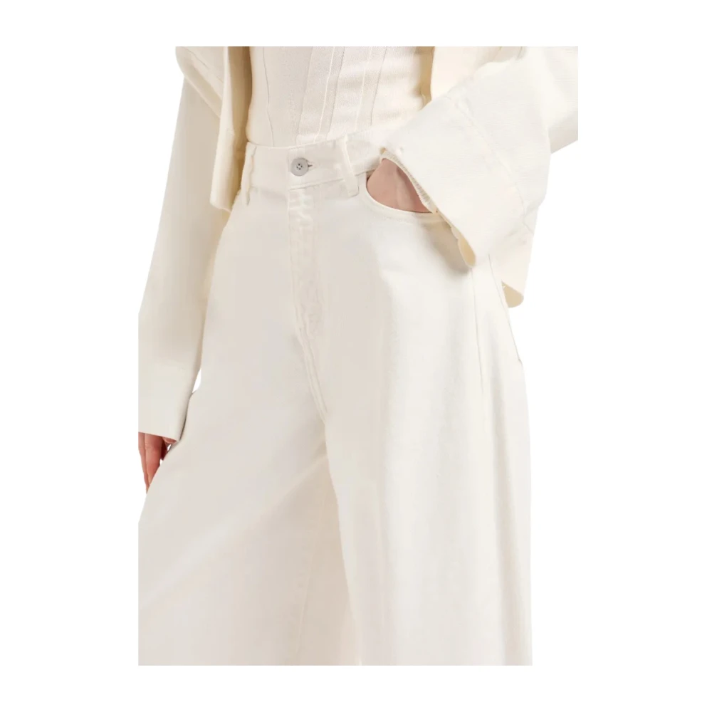 Emporio Armani Wide Trousers White Dames
