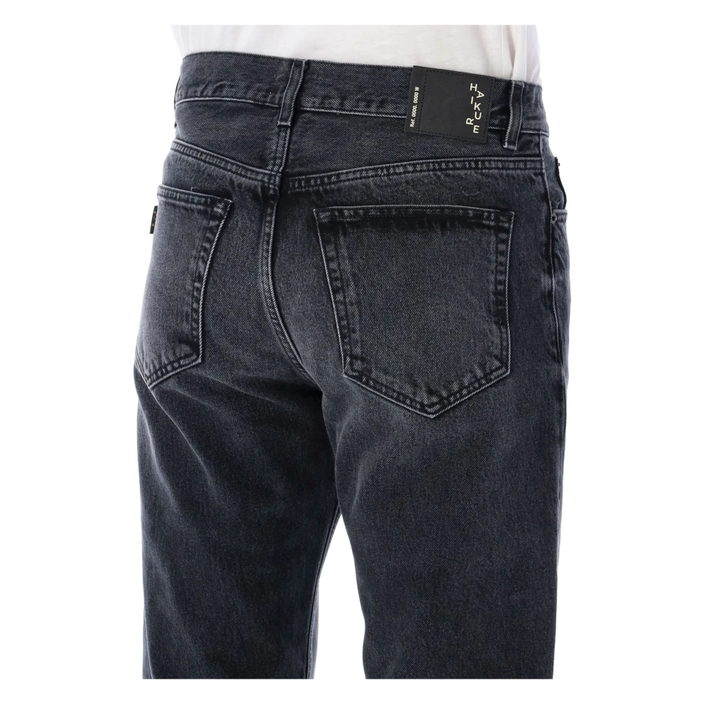 Haikure Zwart Gewassen Relaxed-Fit Blake Denim Jeans Black Heren