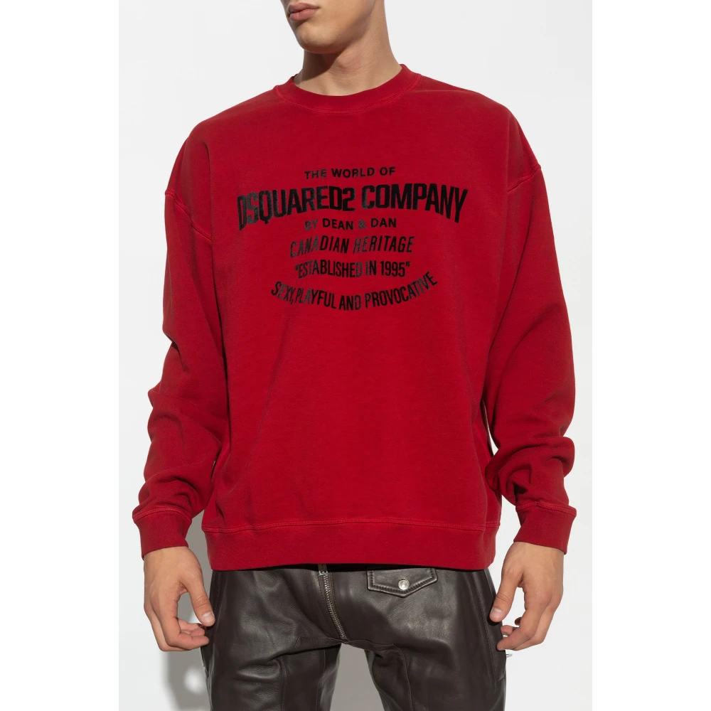 Dsquared2 Hoodie Red Heren