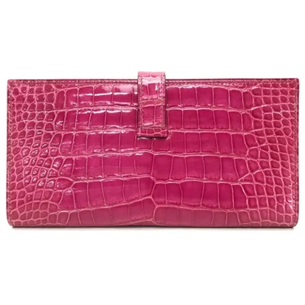 Hermès Vintage Pre-owned Leather wallets Red Dames
