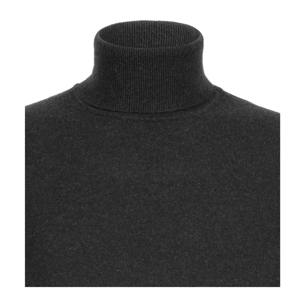 Kangra Grijze Wol Kasjmier Schildpadhals Sweater Gray Heren
