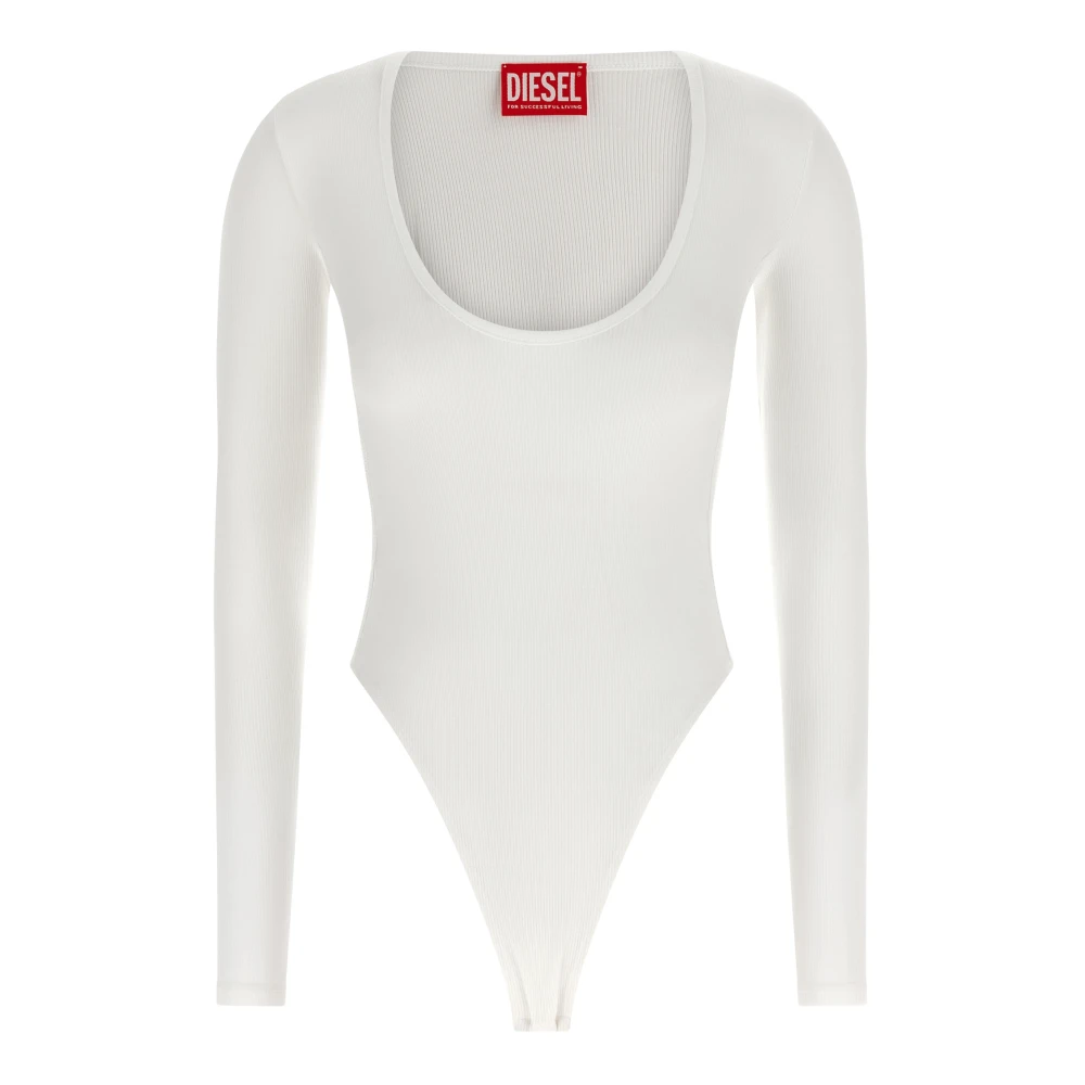 Diesel Vrouw Wit Tops Dames, L, T-Bodyn Bodysuit