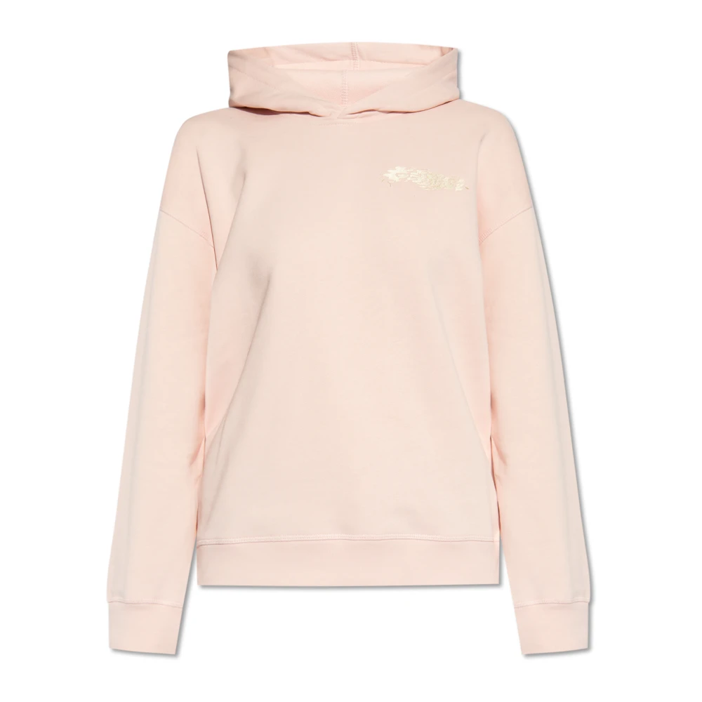 Ganni Hoodie van katoen Pink Dames