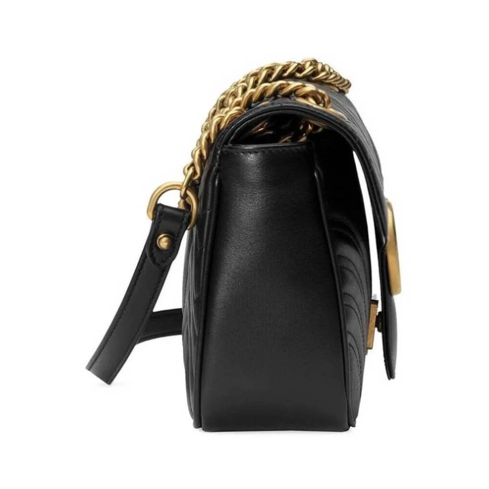 Gucci Marmont Small Matelassé Schoudertas Black Dames