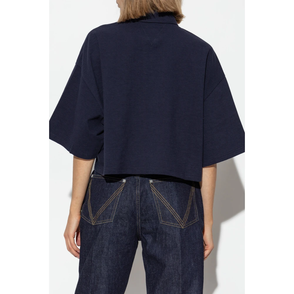 Bottega Veneta Polo met korte mouwen Blue Dames