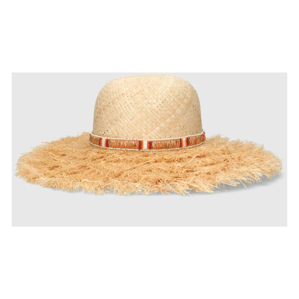 Borsalino Bohemian Franje Raffia Hoed White Dames