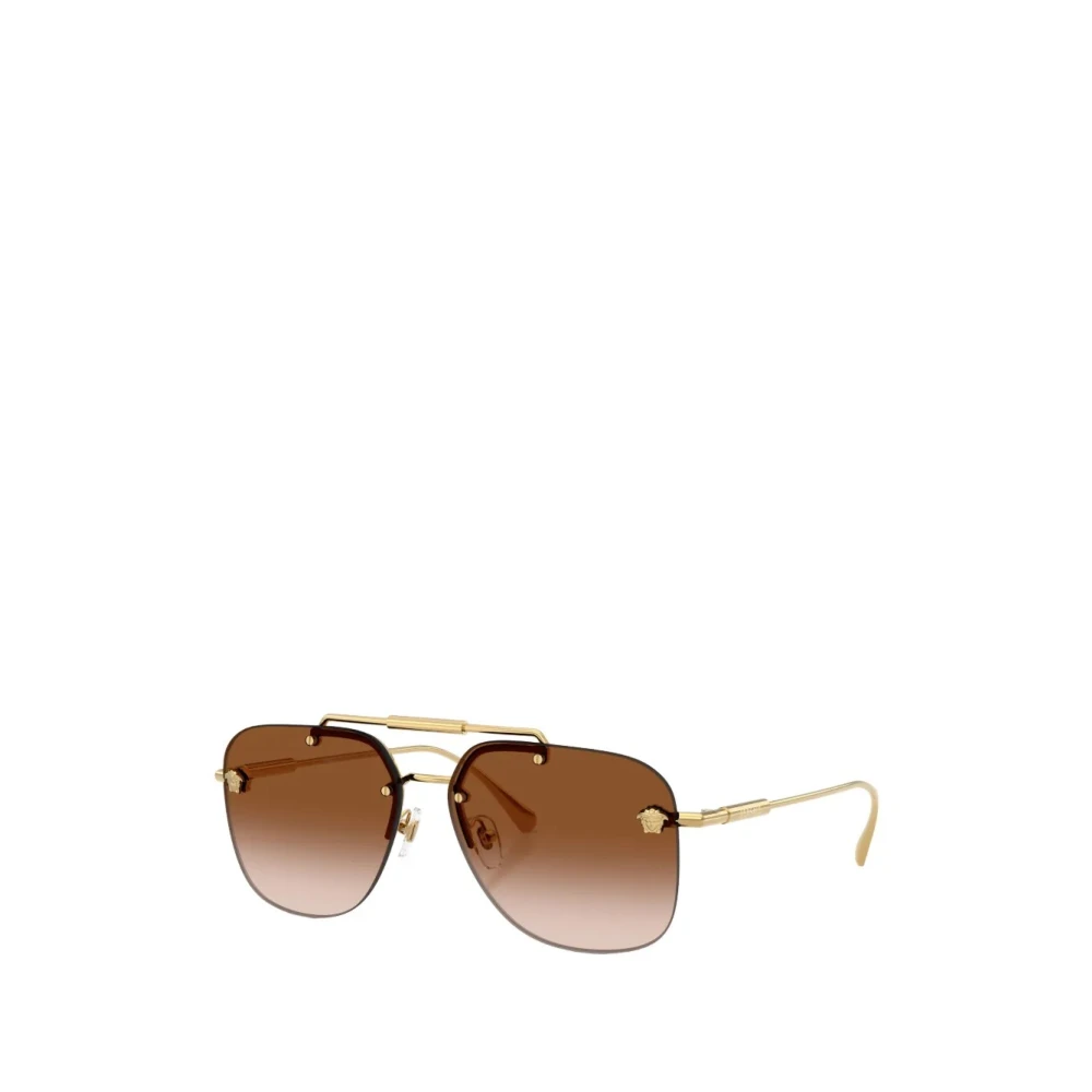 Versace , Gold Sunglasses Brown Gradient lenses, VE2296 100213, Mojo Glasses - Image 4