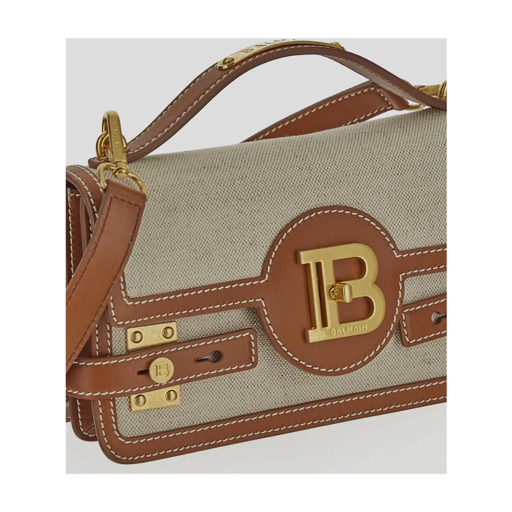 Balmain Canvas Buzz Tas Brown Dames