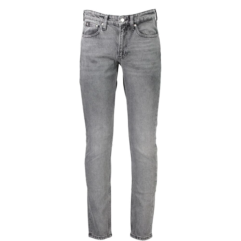 Calvin Klein Grijze Katoenen Slim Taper Jeans Gray Heren
