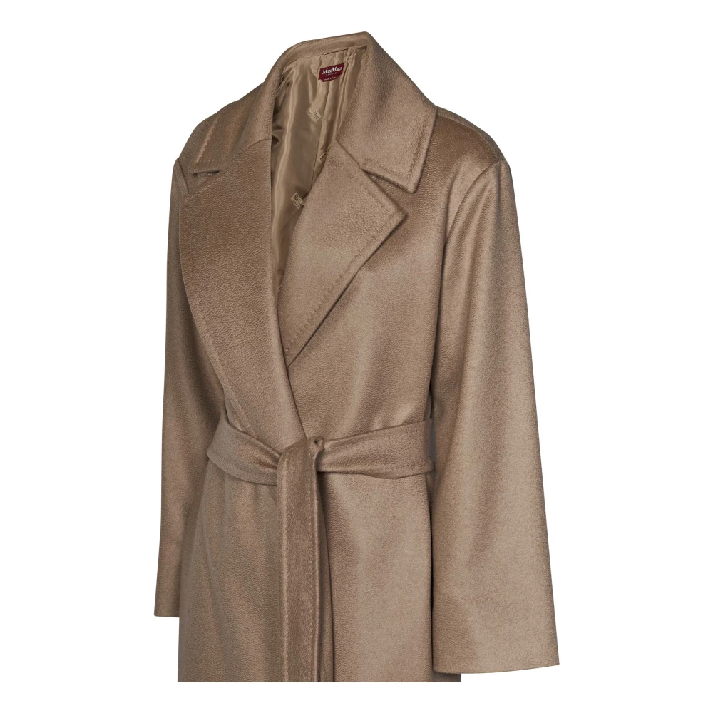 Max Mara Beige Cashmere Wrap Coat Aw24 Beige Dames