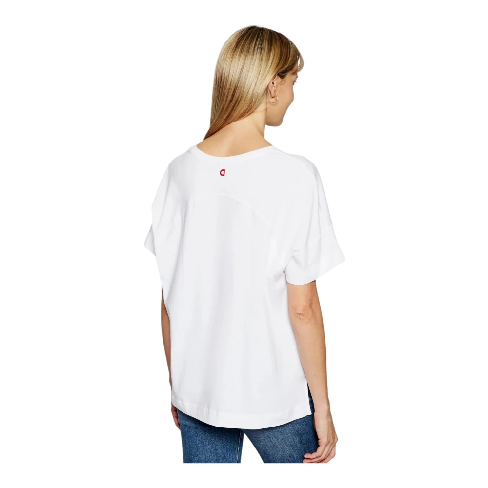 Desigual Korte Mouw T-shirt White Dames