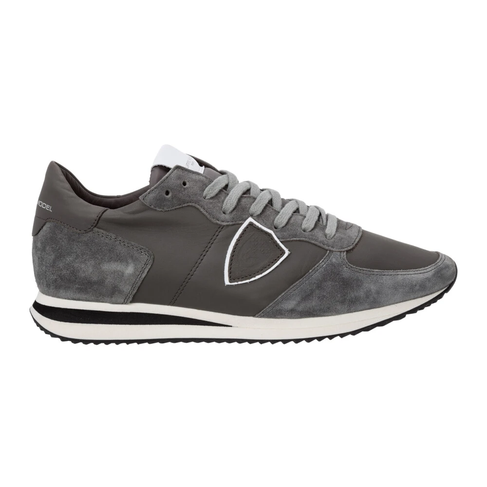 Philippe Model Low Top Sneakers met Gebochte Inserts Heren Schoenen Grijs
