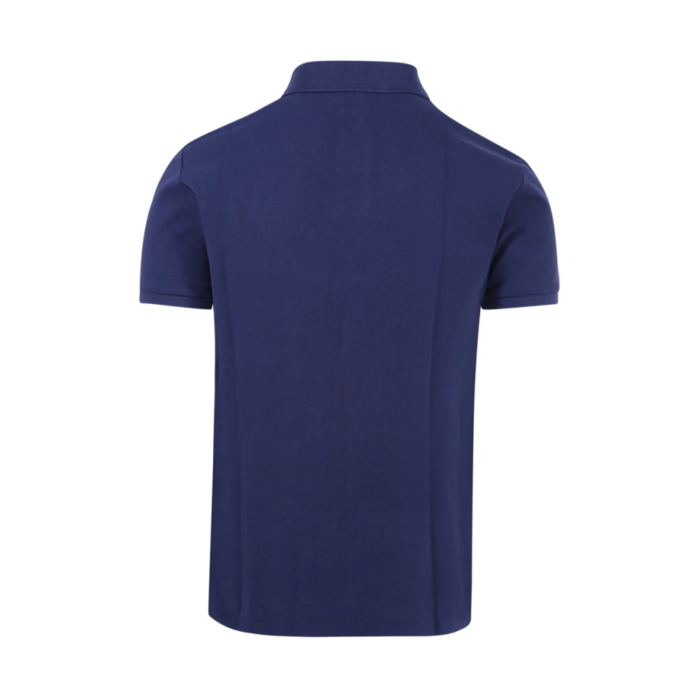 Ralph Lauren Navy Blauw Kort Mouw Gebreid Blue Heren