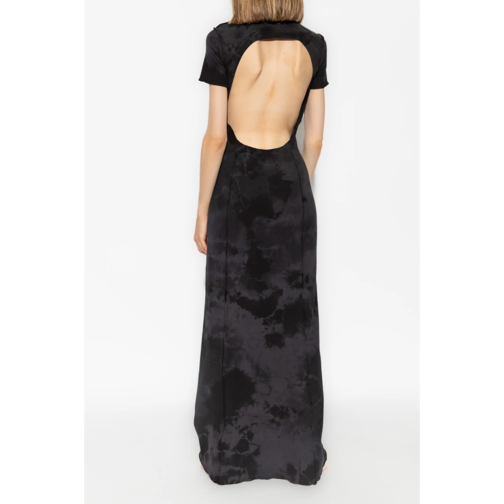 Palm Angels Rugloze Jurk Black Dames