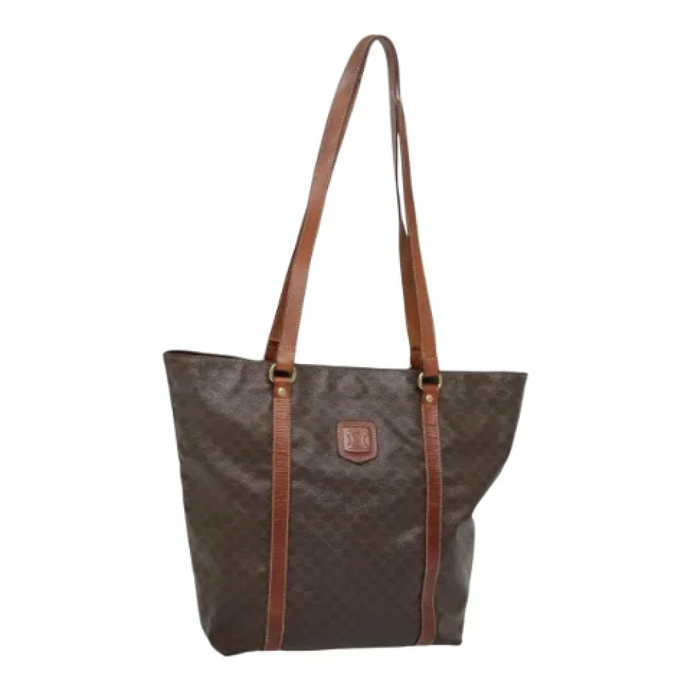 Celine Vintage Pre-owned Canvas handbags Brown Dames