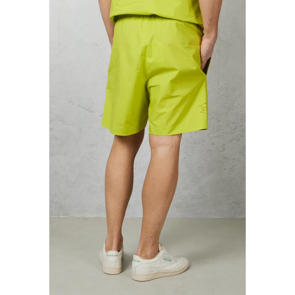 Amaránto Elastische taille Bermuda Shorts Green Heren