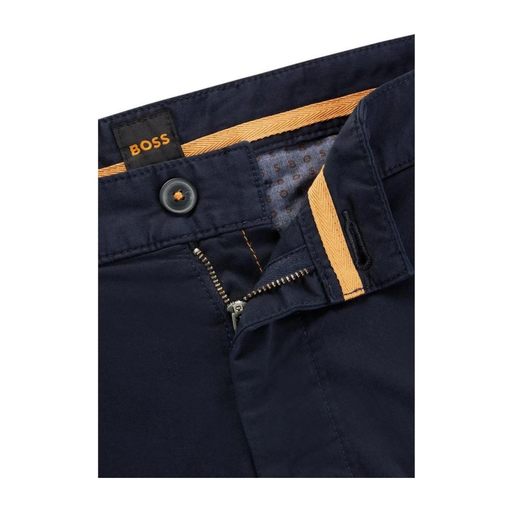 Hugo Boss Blauwe Katoenen Bermuda Shorts voor Mannen Blue Heren