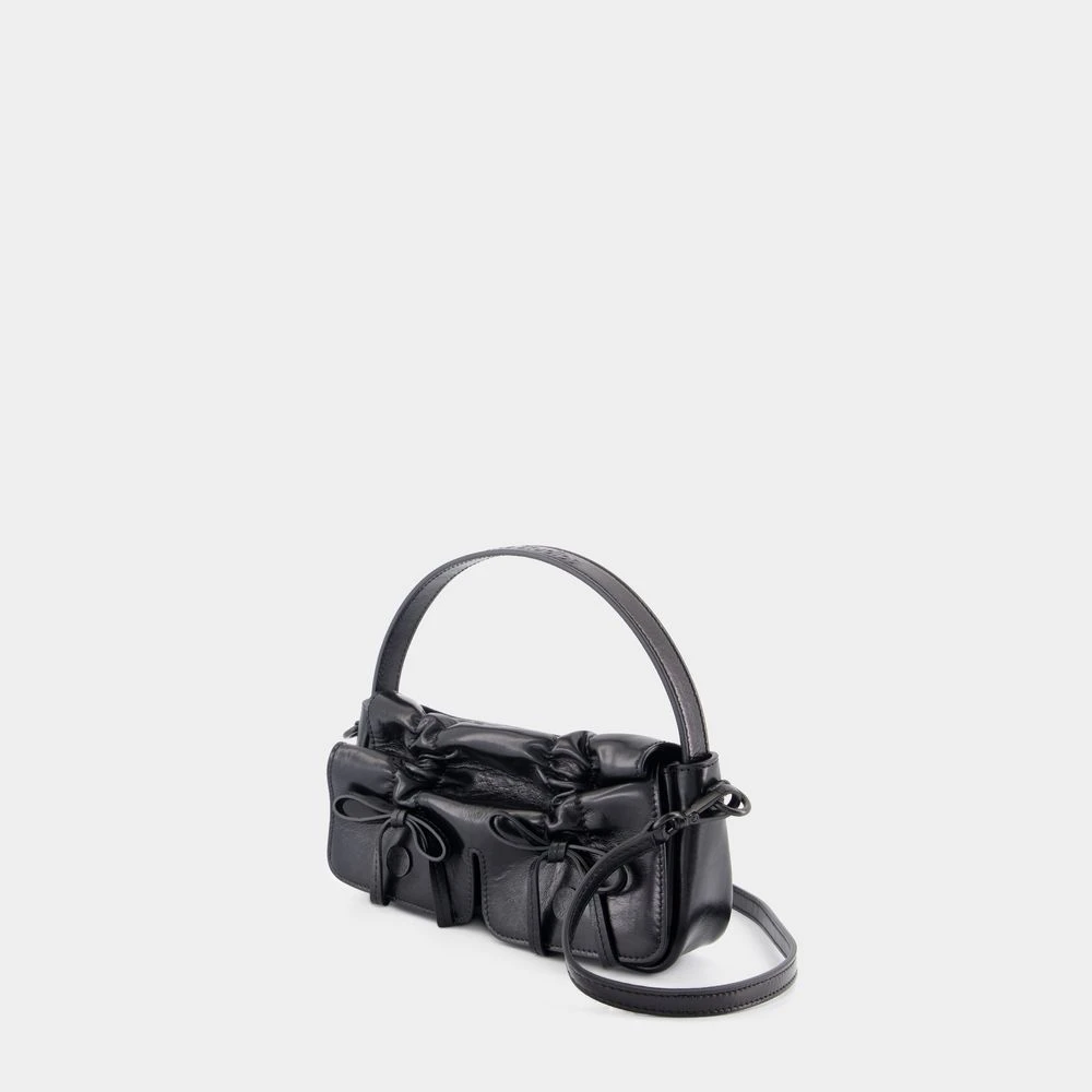 Acne Studios Zwarte leren crossbodytas met meerdere vakken Black Dames