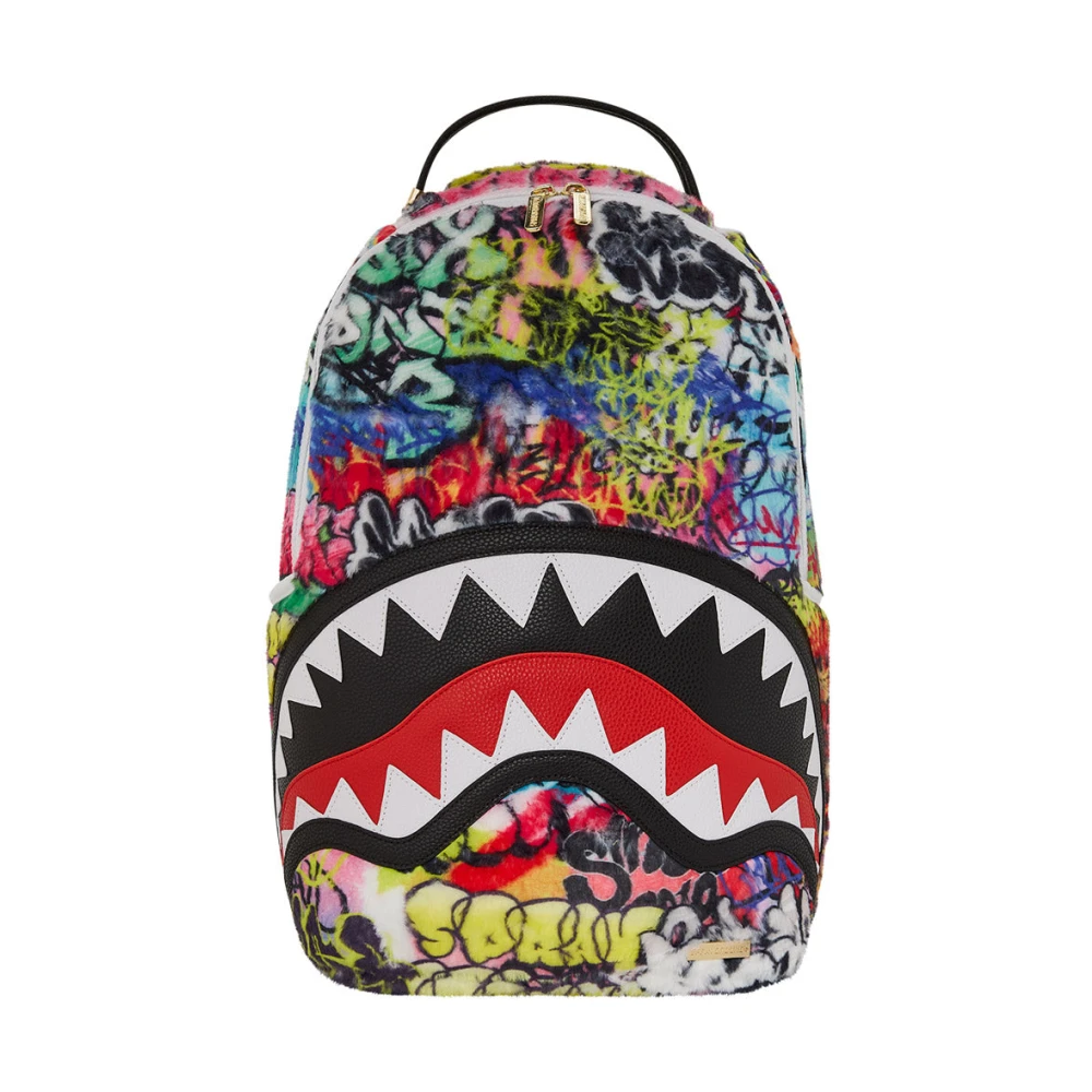 Sprayground Graffiti Faux Fur Multicolor Rugzak Multicolor Unisex