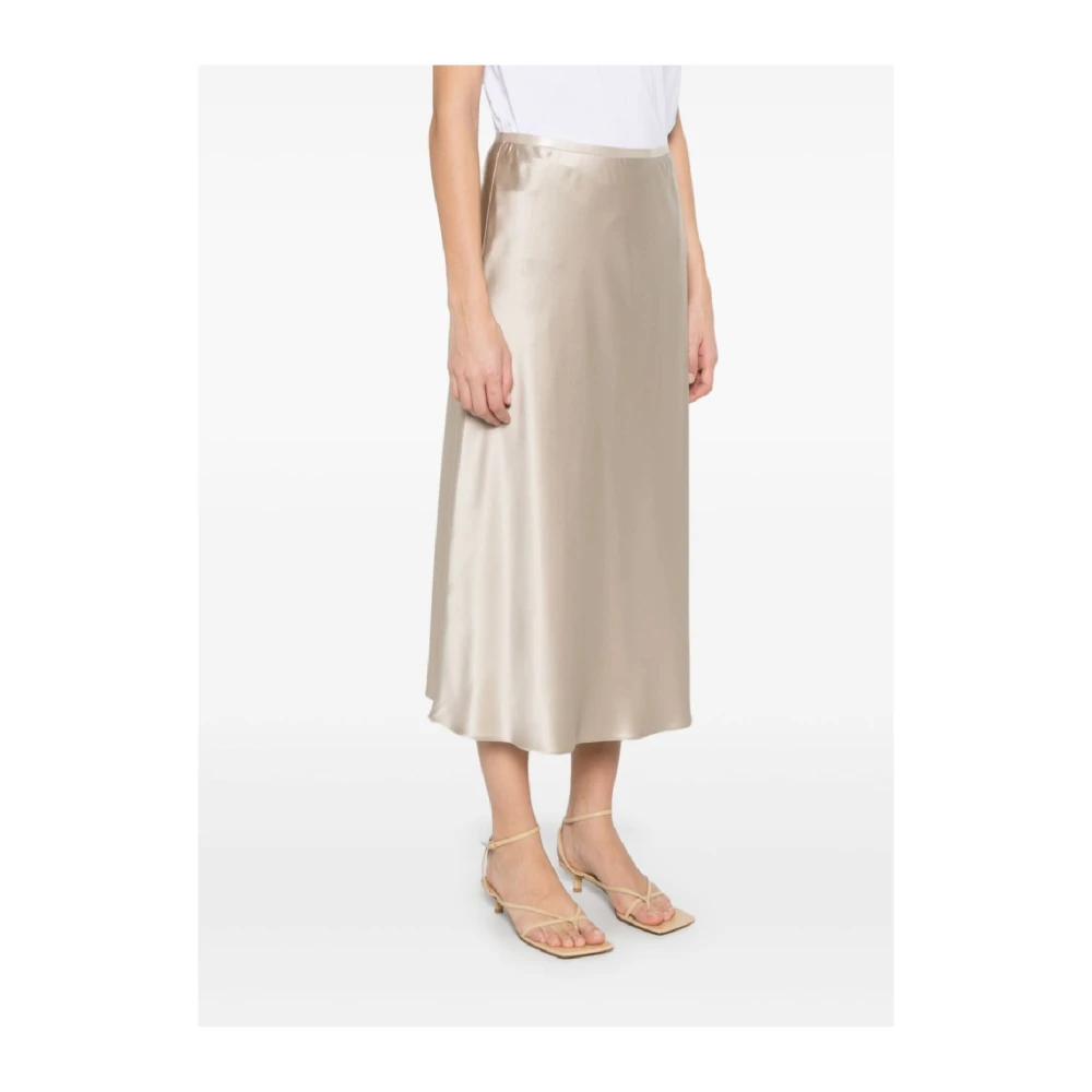 Max Mara Zijden Notebook Rok Beige Dames