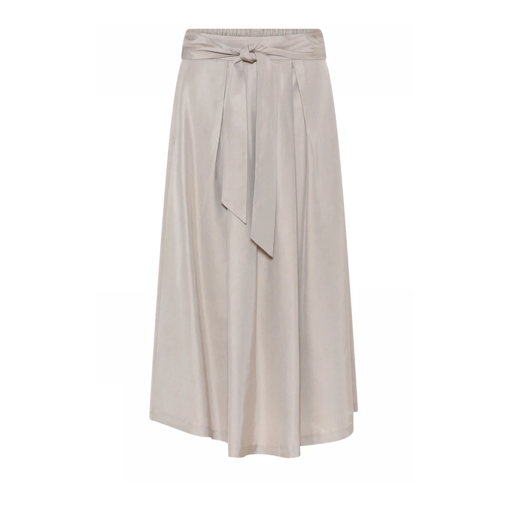 Gustav Geplooide rok met riem en zakken Beige Dames