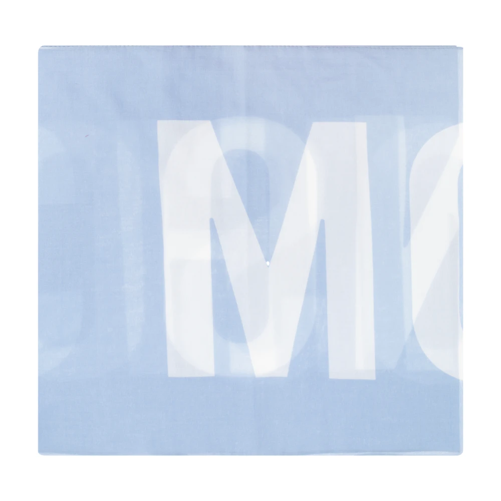 Moschino Sjaal met logo Blue Unisex
