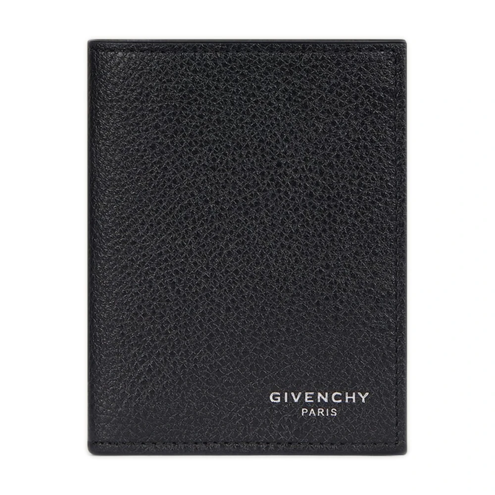 Givenchy Men's Black Grain Calfskin Card Holder Wallet - Wallets & Cardholders - One Size - Accessories