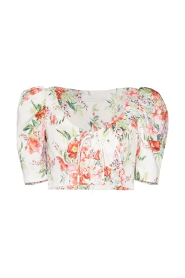 Spetsbroderad Crop Top