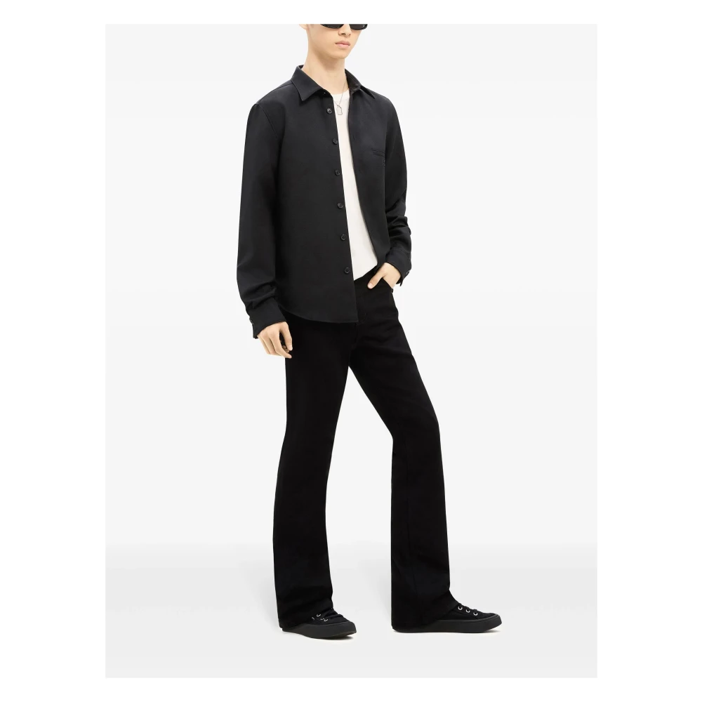 Courrèges Zwarte Twill Shirt met Pijpzak Black Heren