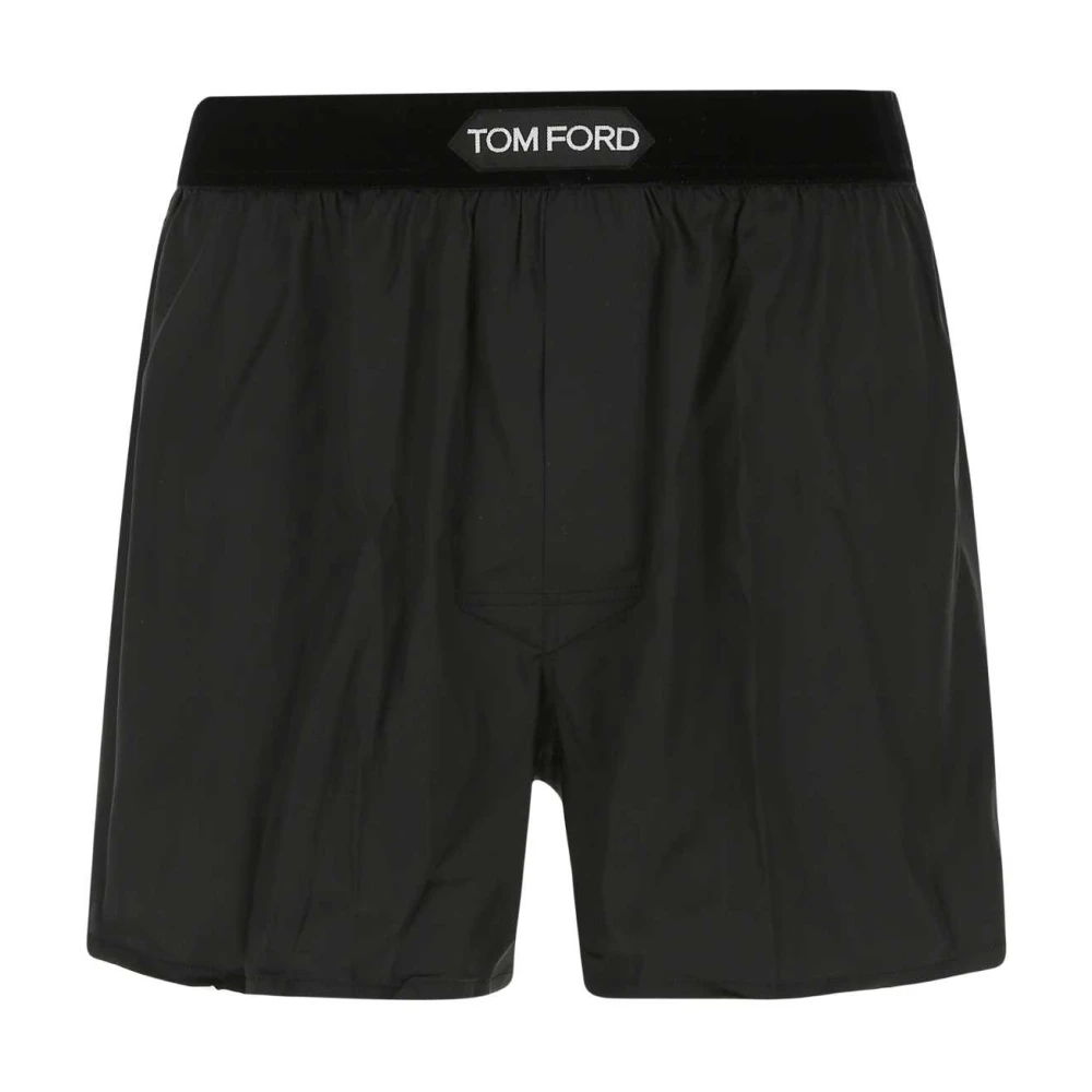 Tom Ford Men's Black Stretch Silk Satin Boxer - Underpants - M - Underwear