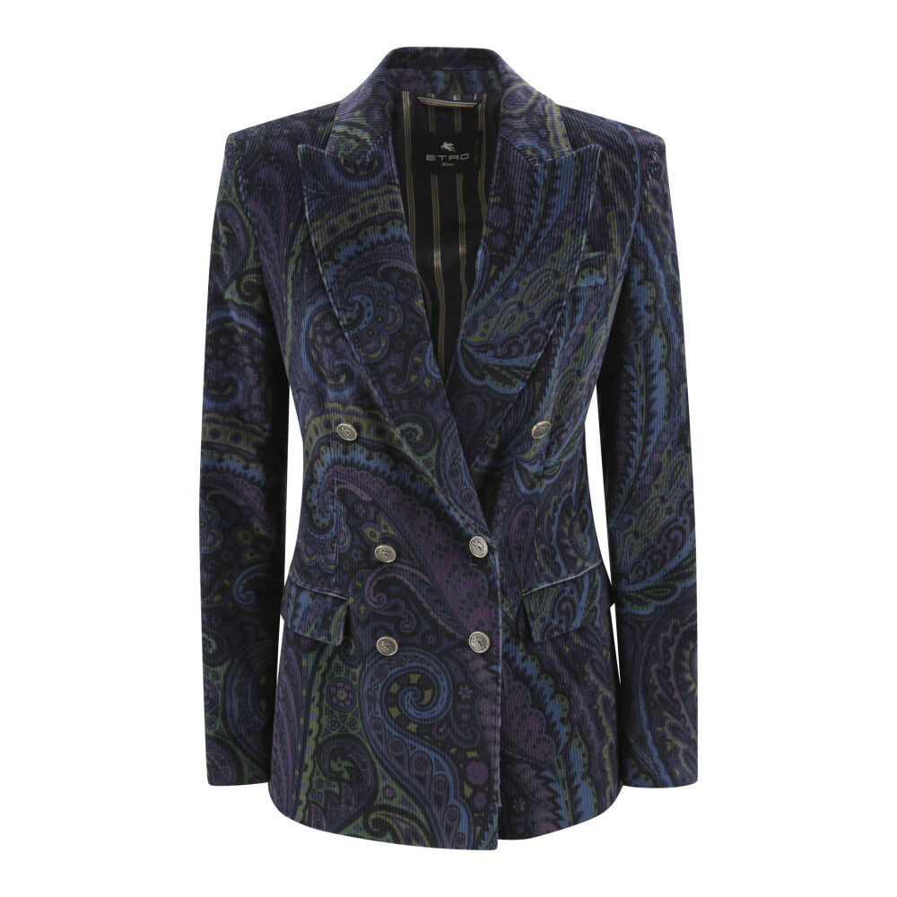 国内配送【ETRO】ダブルブレスト ベルベット ブレザー Amazon.co.jp: (スーツデポ) SUIT-DEPOT 4x1ボタン 紺