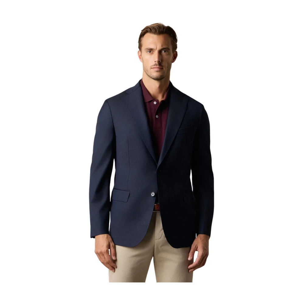 Brooks Brothers Men's Blue Blazers, 4XL, Virgin Wool Blend Comfort Blazer