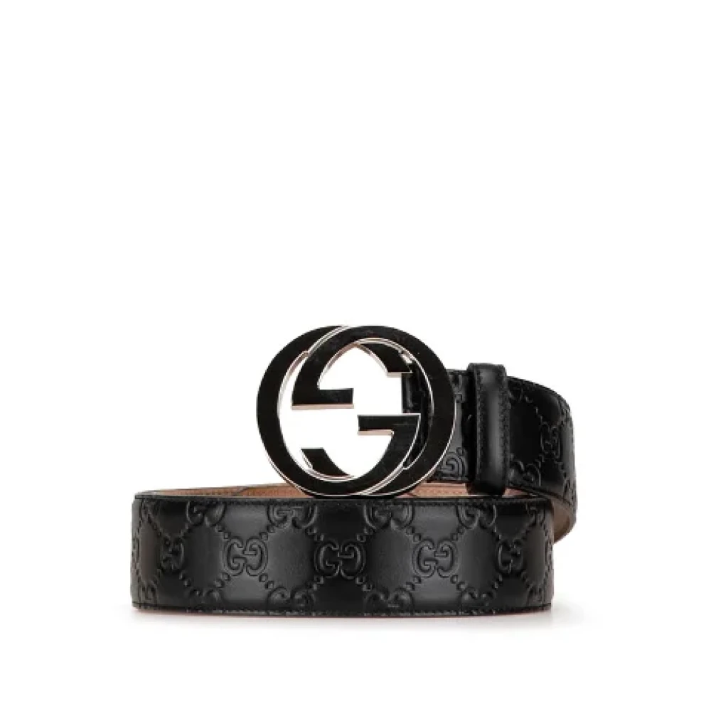 Gucci Vintage Pre-owned Leather belts Black Dames