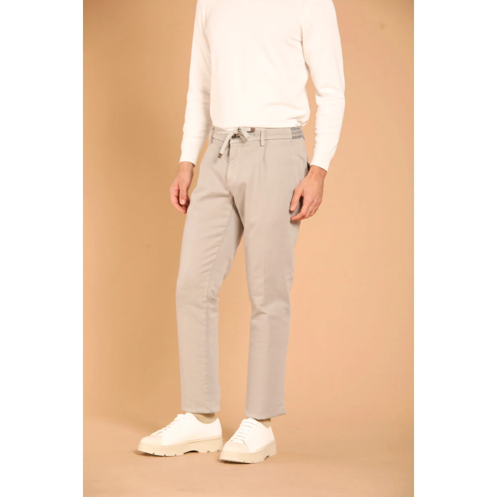 Mason's Grijze Chino Jogger Broek Regular Fit Gray Heren