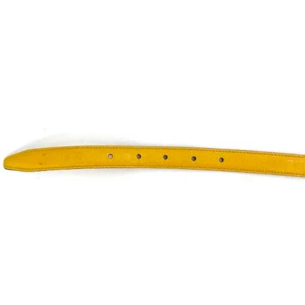 Gucci Vintage Pre-owned Leather belts Yellow Dames