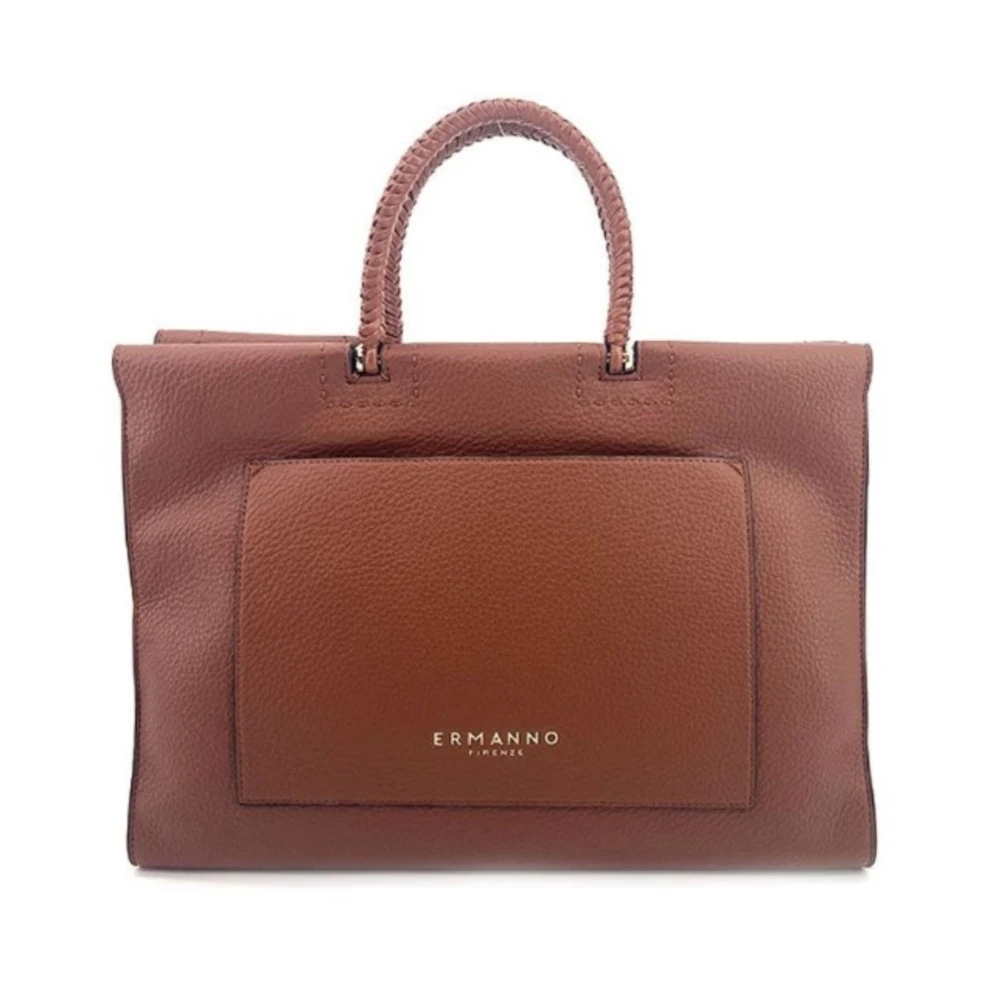 Ermanno Scervino Grote Tote Tas Petra Aw24 Brown Dames