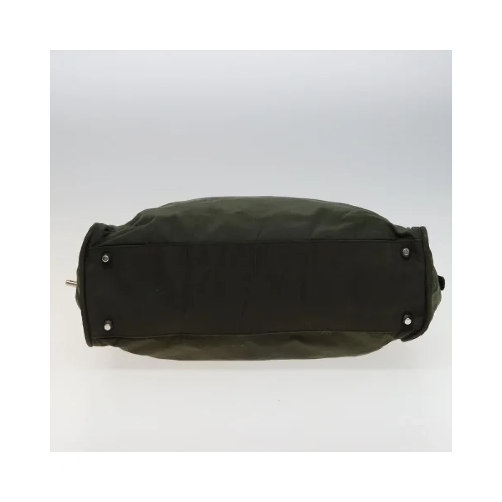 Prada Vintage Pre-owned Nylon handbags Green Dames