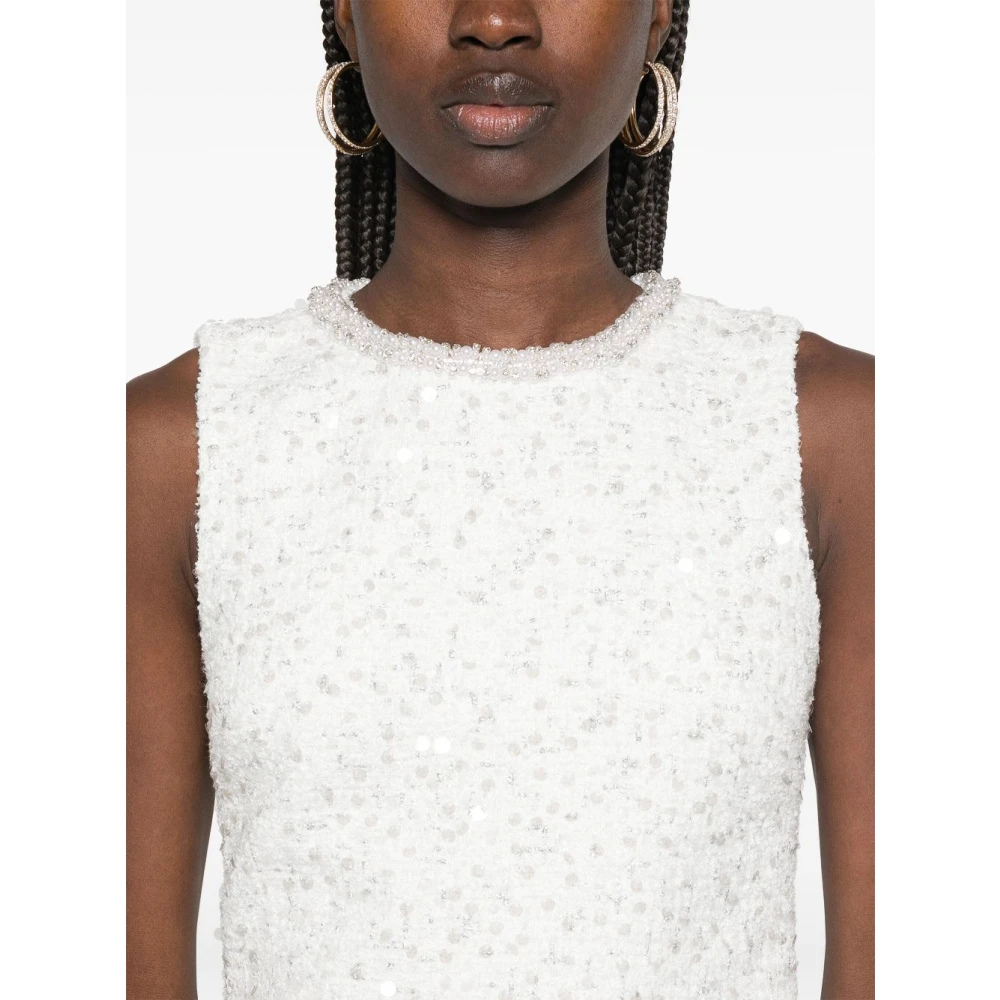 alice + olivia Witte Pailletten Jurk White Dames