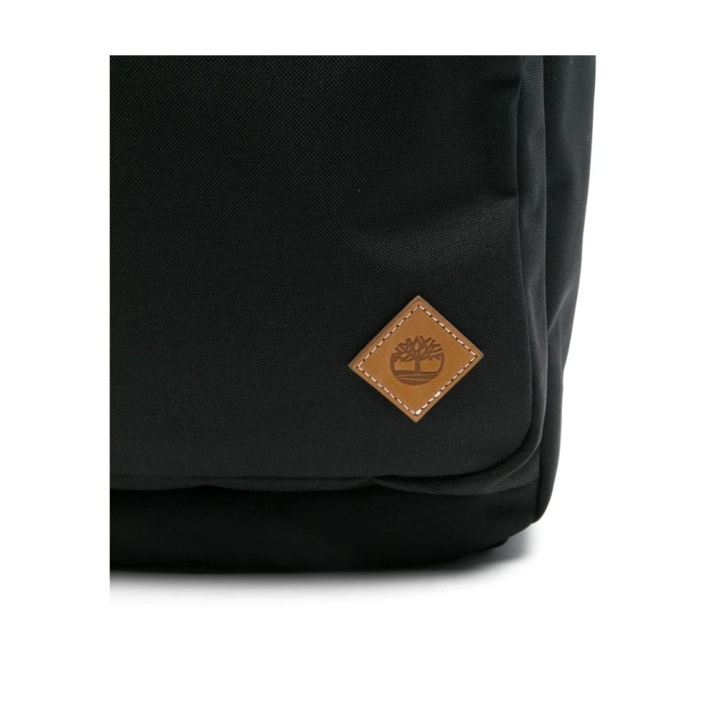 Timberland Zwarte Canvas Rugzak met Ritssluiting Black Heren